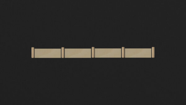 45cm gerades Geländer mit Dübeln