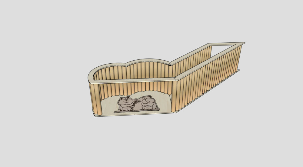 So kann eine aufgebaute Watchbox aussehen, wenn der Patch Hamsterliebe angebracht ist