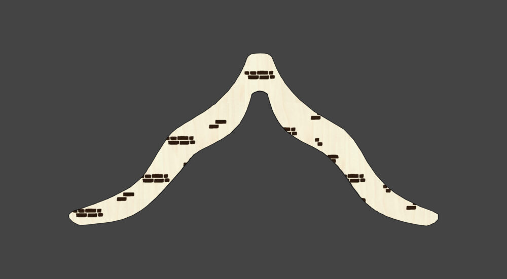 kleine Wellenbrücke mit Burgziegeln