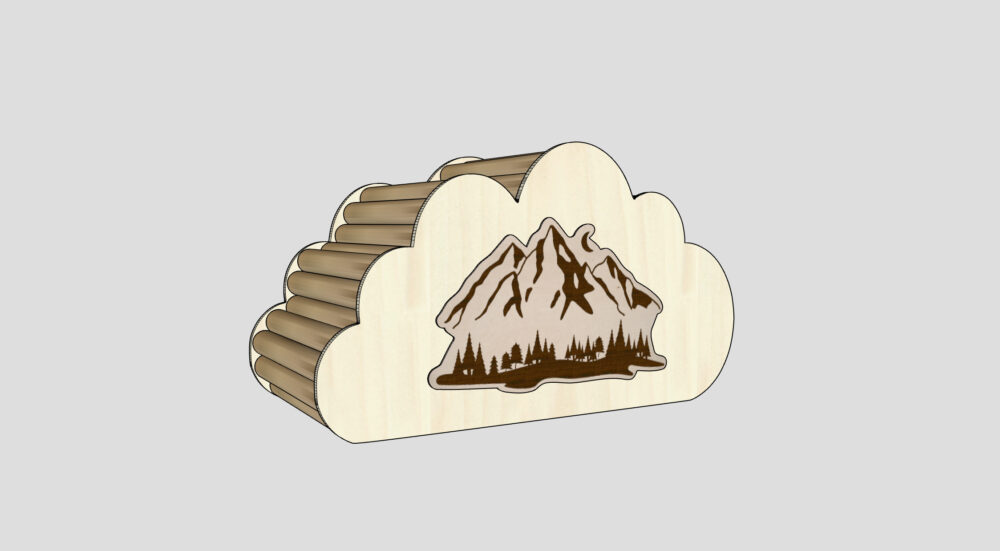 So kann Wolke mit aufgebrachten Patch Berge&Wald aussehen